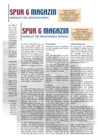 Merkblatt - Anleitung für Berichte im Spur G Magazin 